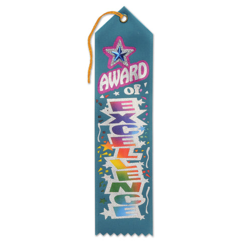 Award Of Excellence Jeweled Ribbon, Size 2" x 8"