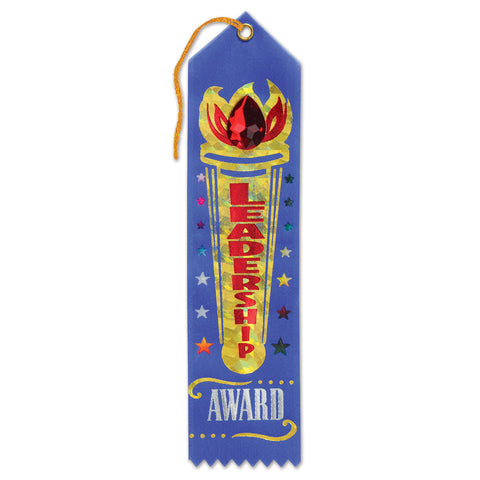 Leadership Award Jeweled Ribbon, Size 2" x 8"