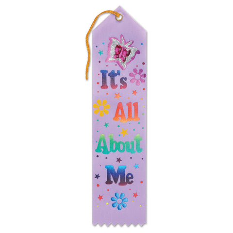 It's All About Me Jeweled Ribbon, Size 2" x 8"