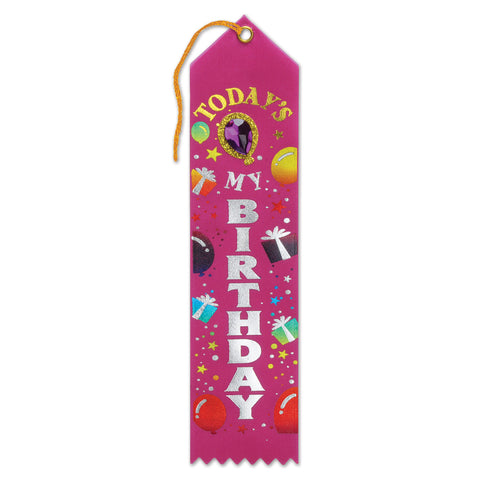 Today's My Birthday Jeweled Ribbon, Size 2" x 8"