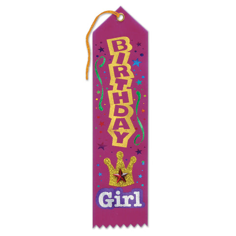 Birthday Girl Jeweled Ribbon, Size 2" x 8"