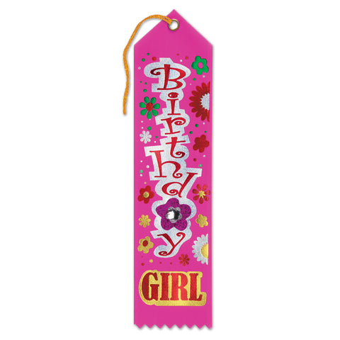 Birthday Girl Jeweled Ribbon, Size 2" x 8"