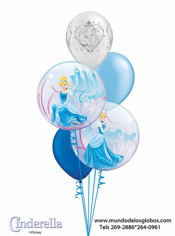 Bouquet Cinderella de Burbujas y Globos de Colores