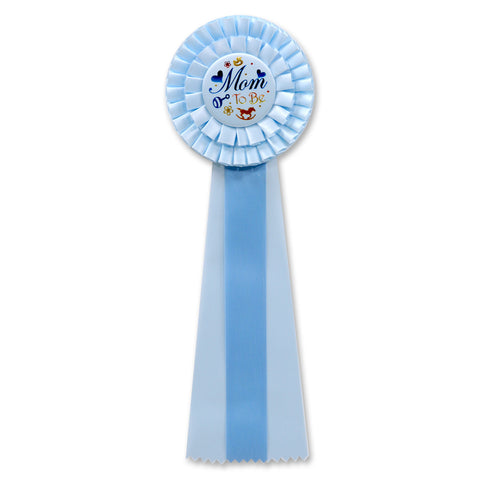 Blue Mom To Be Deluxe Rosette, Size 4½" x 13½"