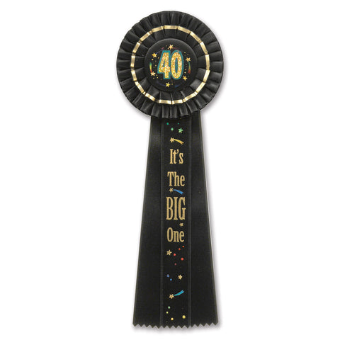 40 It's The Big One Deluxe Rosette, Size 4½" x 13½"