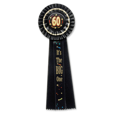 60 It's The Big One Deluxe Rosette, Size 4½" x 13½"