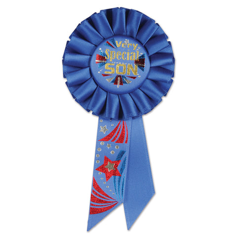 Very Special Son Rosette, Size 3¼" x 6½"