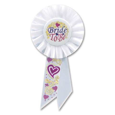 Bride To Be Rosette, Size 3¼" x 6½"