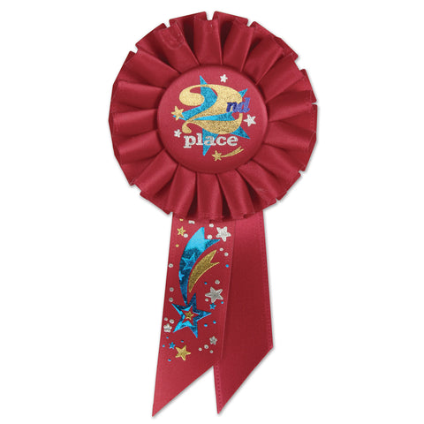 2nd Place Rosette, Size 3¼" x 6½"