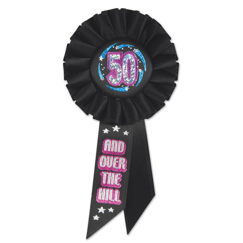 50 & Over The Hill Rosette, Size 3¼" x 6½"
