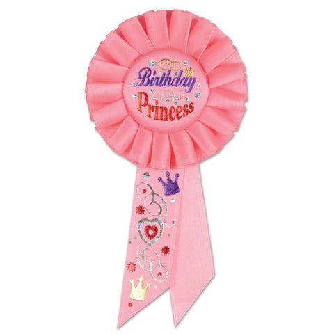 Birthday Princess Rosette, Size 3¼" x 6½"