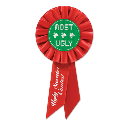 Ugly Sweater Rosette, Size 3¼" x 6½"