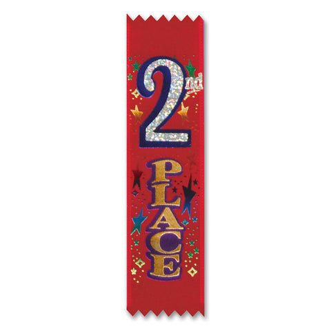2nd Place Value Pack Cinta de Premio, Size 1½" x 6¼"