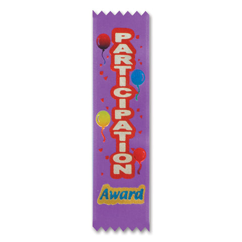 Participation Award Value Pack Cinta de Premio, Size 1½" x 6¼"