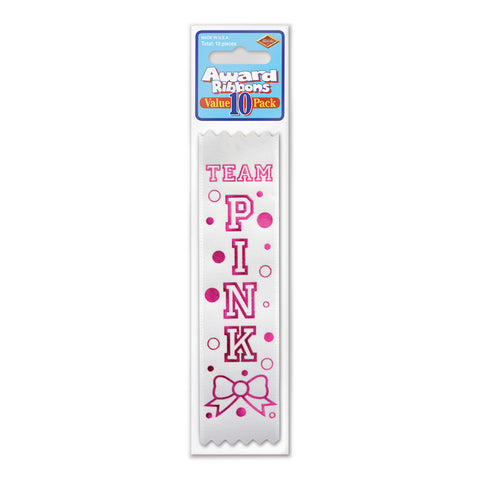 Team Pink Value Pack Cinta de Premio, Size 1½" x 6¼"