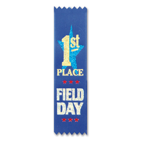 Field Day 1st Place Value Pack Cinta de Premio, Size 1½" x 6¼"