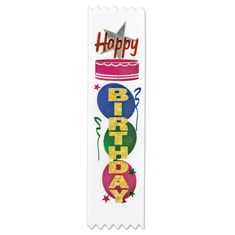 Happy Birthday Value Pack Cinta de Premio, Size 1½" x 6¼"