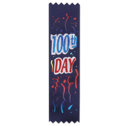 100th Day Value Pack Cinta de Premio, Size 1½" x 6¼"