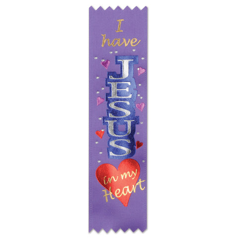 I Have Jesus In My Heart Value Pack Rbns, Size 1½" x 6¼"